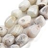 Natural Striped Agate/Banded Agate Beads Strands G-Z061-A02-01-1