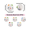 5Pcs Printed Handmade Porcelain Ceramic Beads PORC-TADJ0001-02-4