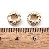 Brass Micro Pave Clear Cubic Zirconia Beads KK-R216-20KCG-3