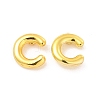 Brass Hollow Out Initial Letter Stud Earrings for Women EJEW-A044-01G-C-1