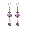 Natural Amethyst Butterfly Dangle Earrings EJEW-JE06317-03-2