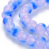 Spray Painted Glass Beads Strands GGLA-S058-001E-06-3