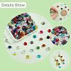  180Pcs 18 Colors Glass Charms RGLA-NB0001-05-4