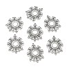 Tibetan Style Alloy Connector Cabochon Settings X-EA541Y-NF-1