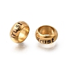304 Stainless Steel Large Hole Beads STAS-H263-01G-01-1