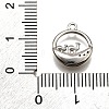 Brass Micro Pave Clear Cubic Zirconia Pendants KK-G530-01B-P-3