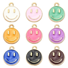 18Pcs 9 Colors Alloy Enamel Charms ENAM-YW0001-97