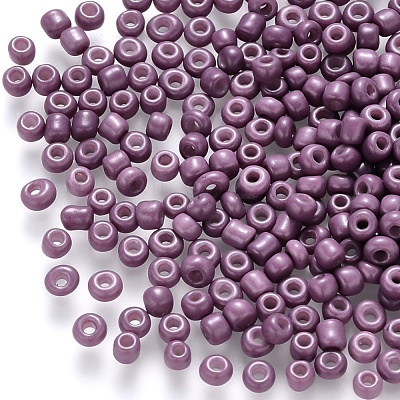 12/0 Baking Paint Glass Round Seed Beads SEED-S036-01A-18-1