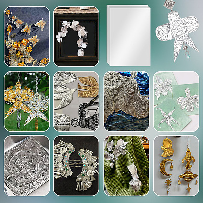 Rectangle Tinfoil Paper Sheets for Craft Engraving LS-DIY-WH0671-302B-01-1