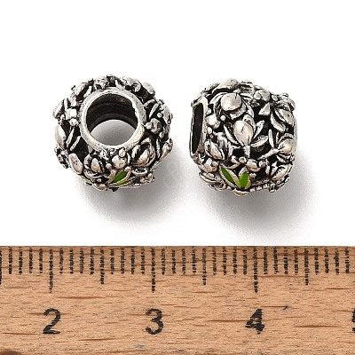 Rack Plating Alloy Enamel European Beads X-PALLOY-P307-14AS-1