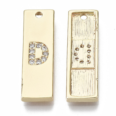 Brass Micro Pave Cubic Zirconia Pendants KK-N232-57-NF-1