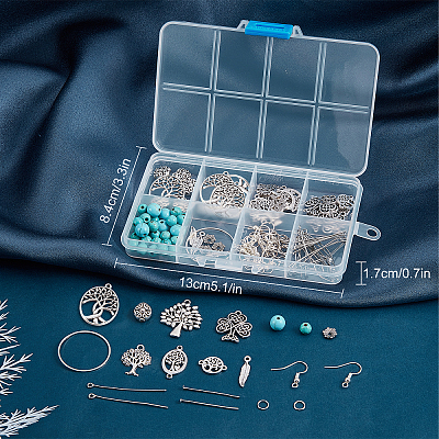 DIY Tree of Life Long Dangle Earring Making Kits DIY-SC0019-67-1