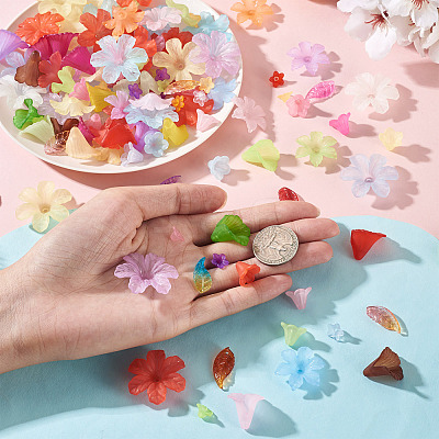 230Pcs 6 Styles Transparent Acrylic Beads OACR-TA0004-39-1