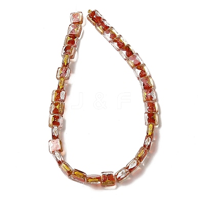 Handmade Gold Foil and Silver Foil Lampwork Beads FOIL-C001-01A-02-1