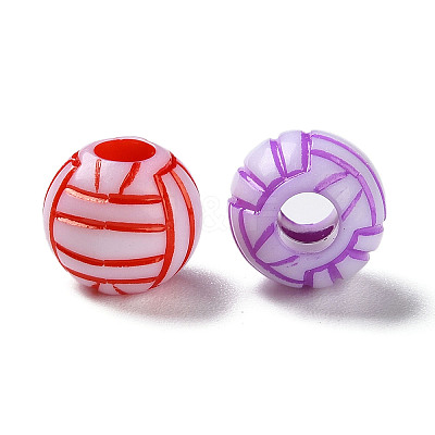 Opaque Acrylic European Beads SACR-P031-06A-1