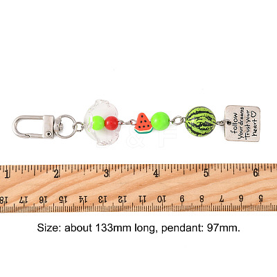 Handmade Polymer Clay & Acrylic & Resin & Glass Pendant Decorations KEYC-FS00037-07-1