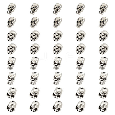 40Pcs 4 Styles Halloween Theme Tibetan Style Alloy Beads FIND-HY0003-85-1