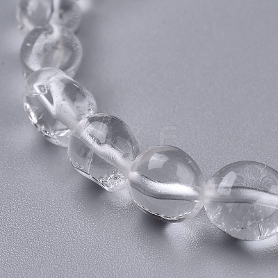Natural Quartz Crystal Bead Stretch Bracelets BJEW-K213-28-1