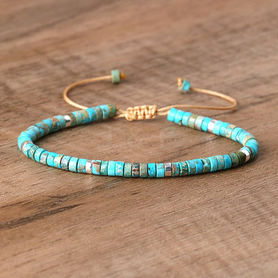 Natural & Synthetic Mixed Gemstone Beaded Braided Bracelets QH4784-M-1