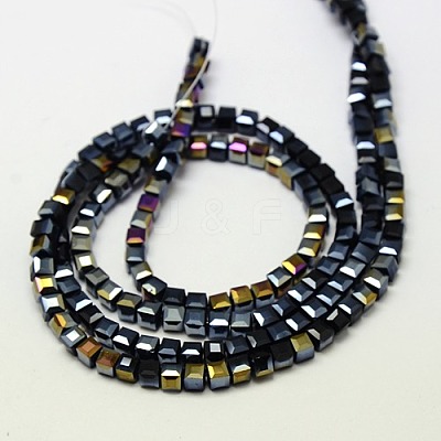 Electroplate Glass Bead Strands EGLA-J028-4x4mm-AB12-1