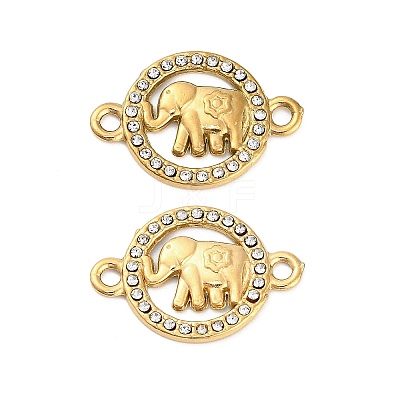 304 Stainless Steel Crystal Rhinestone Connector Charms STAS-U047-19G-1