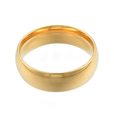 201 Stainless Steel Plain Band Finger Ring for Women RJEW-N043-09LG-1