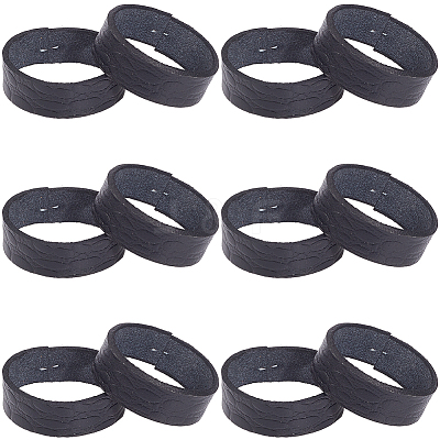 4 Sets Cowhide Belt Loop Keepers & Iron Findings FIND-GF0007-61B-02-1