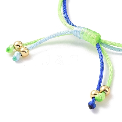 Adjustable Braided Nylon Thread Link Bracelet Makings AJEW-JB01160-02-1