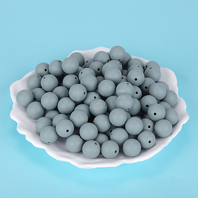 Round Silicone Focal Beads SI-JX0046A-43-1