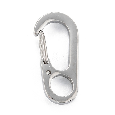Non-Tarnish 304 Stainless Steel Push Gate Snap Keychain Clasp Findings LS-STAS-C024-13P-1