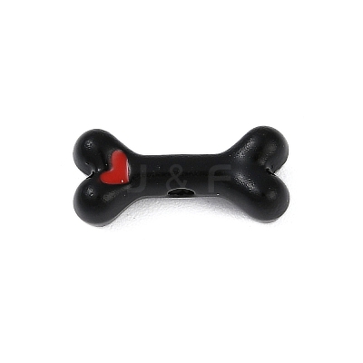 Rack Plating Spray Painted Alloy Enamel Beads PALLOY-P309-07A-1