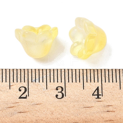 Transparent Glass Beads Caps GLAA-B028-01F-1