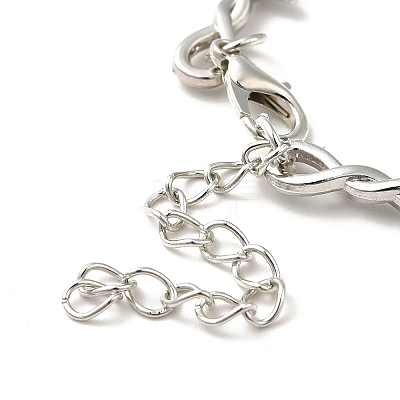 Alloy Thorns Link Chain Bracelet LS-BJEW-C026-01P-1