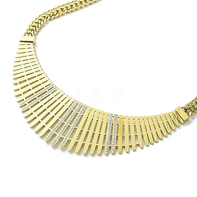 Chunky with Cubic Zirconia Necklaces NJEW-Q322-02G-1