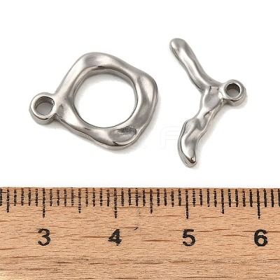 Non-Tarnish 304 Stainless Steel Toggle Clasps STAS-Q324-07P-1