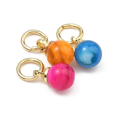 Dyed Natural Freshwater Shell Pendants PALLOY-JF05339-01-1