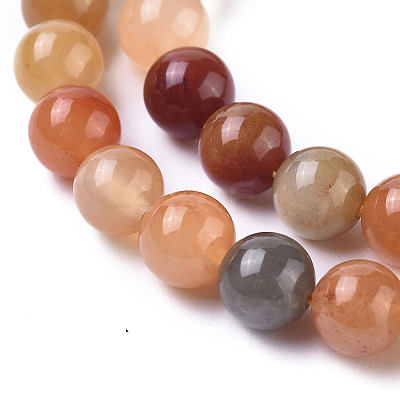 Natural Golden Silk Jade Beads Strands X-G-L538-034-6mm-1