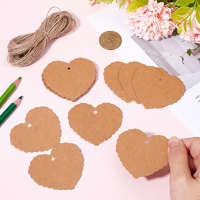 200Pcs Blank Kraft Paper Gift Tags CDIS-SP0001-10A-1