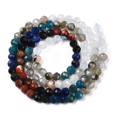 Natural & Synthetic Mixed Gemstone Beads Strands G-D080-A01-01-24-1