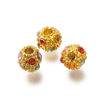 Rack Plating Alloy Beads FIND-A045-02A-G-1
