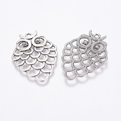Owl Alloy Pendant Rhinestone Settings EA11877Y-NF-1