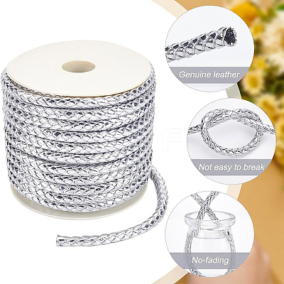 PU Imitation Leather Braided Cord WL-WH0003-14C-1