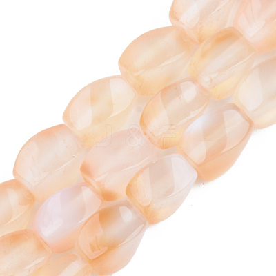Natural Yellow Agate Beads Strands G-S359-128-1