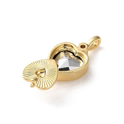 Brass Rhinestone Pendants KK-P320-05G-04-1