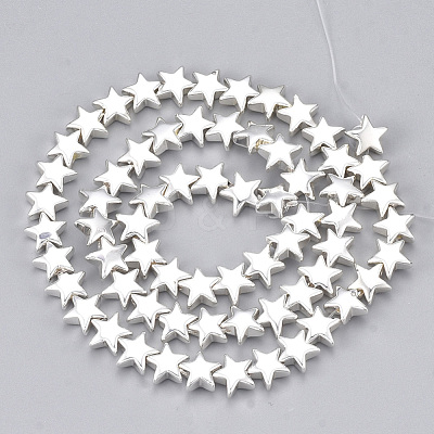 Electroplate Non-magnetic Synthetic Hematite Beads Strands X-G-T061-182S-1