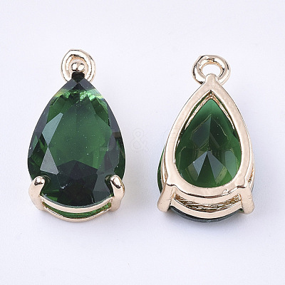 Transparent Glass Charms GLAA-T007-11A-1