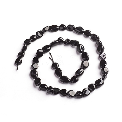 Natural Black Tourmaline Beads Strands X-G-D0002-B39-1