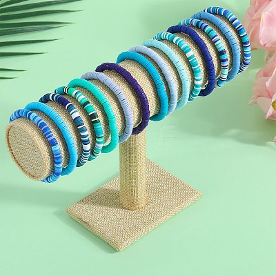 15Pcs Polymer Clay Bracelets BJEW-SW001594-1