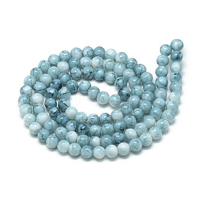Baking Paint Glass Beads Strands DGLA-S115-8mm-S73-1