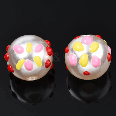 ABS Plastic Imitation Pearl Beads KY-N015-103-1